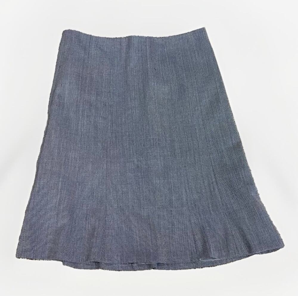 Talbots Gray Tweed Wool Blend Paneled A-Line Skirt - Women's Size 6